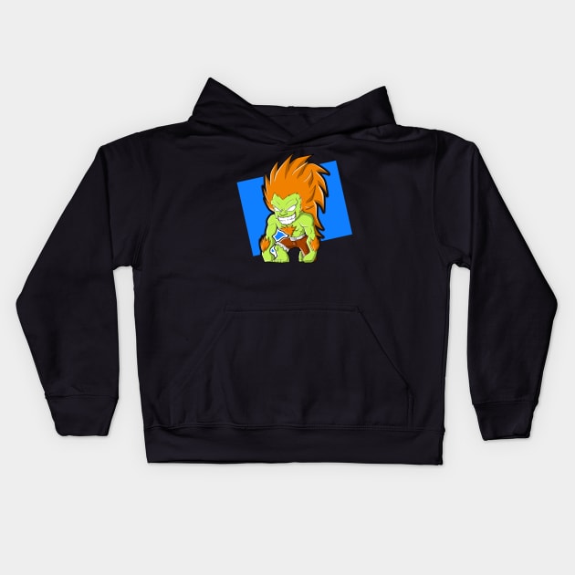 Electric blanca Kids Hoodie by nikobabin